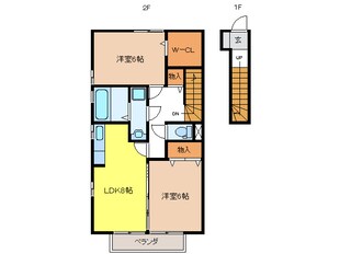 リビングタウン鵜沼 Aの物件間取画像